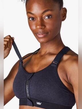 SHEFIT Sports Bra Zip Front Close Zipper Adjustable Workout Yoga Gym 110005
